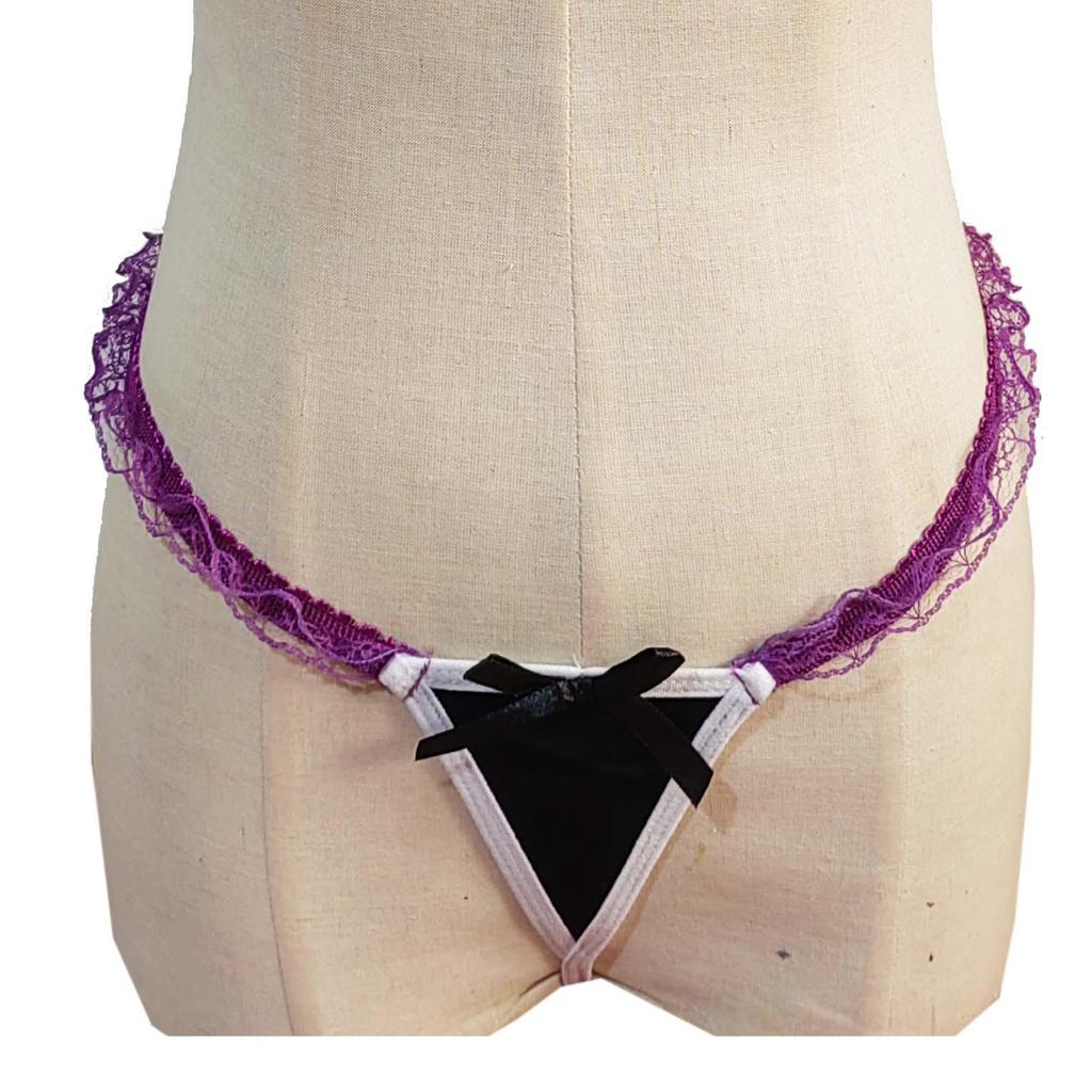European & American Lace Trim Thong: Sexy Lingerie & T-Back Panty