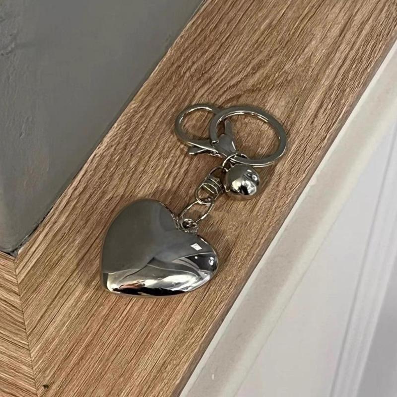 Harajuku Heart Keychain Creative Little Ball Key Rings Car Keys Holder Keyring