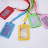 PU Leather Multi Function Card Holder for Work Badge Bus Pass ID Card Bank Card Credential Case Protective Organizer