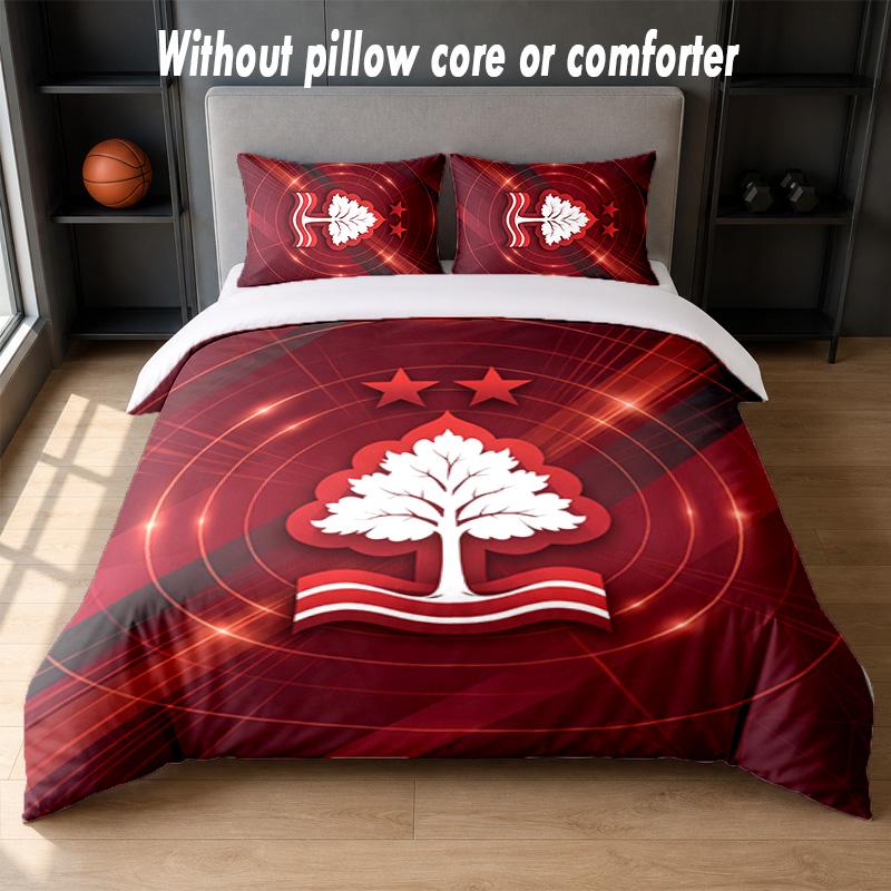 Nottingham Forest Design Set Lenzuola Letto 1 Copripiumino + 2 Federe Morbido Traspirante Biancheria da Letto per la Casa
