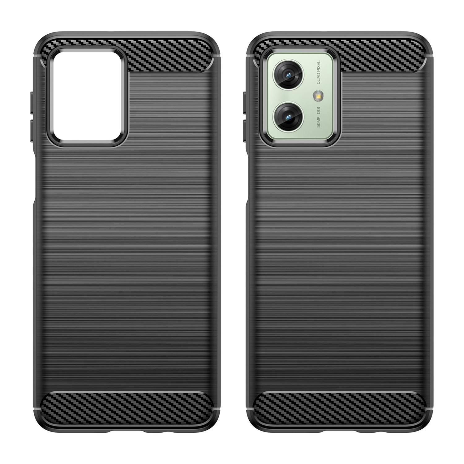 

For Motorola Moto G54 5G TPU Case Anti-Scratch Brushed Line Phone Cover Black