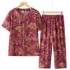 2026 New Style Lightweight Summer Cardigan and Short-Sleeve Set for Middle-Aged and Elderly Women
