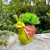 Snail flower pot courtyard garden outdoor green plant creative cartoon home office decoration vase ornament resin