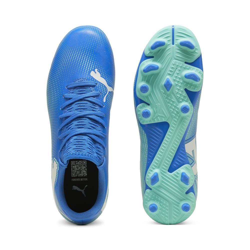 Puma Future 7 Play FG/AG Comfortable Stylish Low Top Kids Soccer Shoes Kids Soccer Shoes Blue Green 10794901