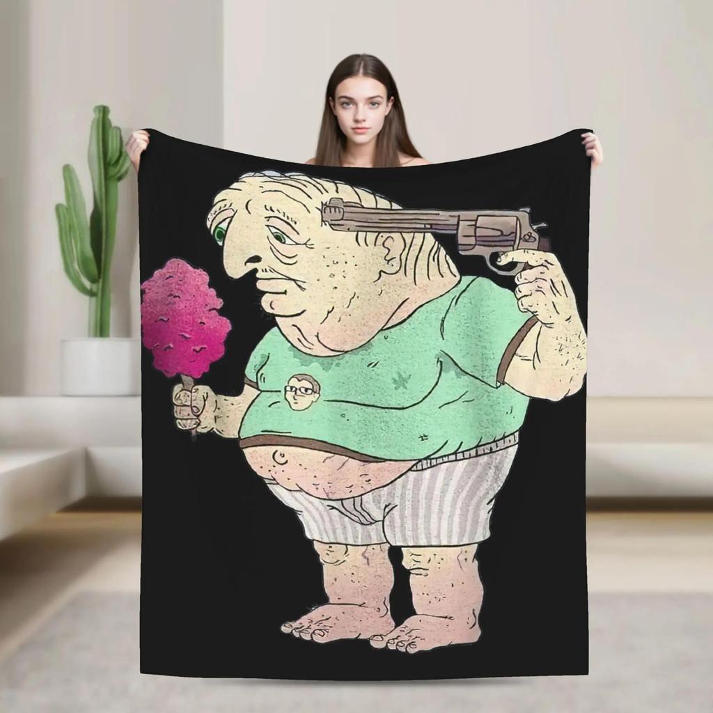 Smiling Friends All Over Print Soft Plush Blanket for Kids Flannel Throw for Bed Sofa Chair Cute Cartoon Design