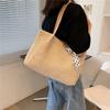 Summer Scarf Bowknot Straw Bag For Women Travel Beach Bags Large Capacity Shopping Tote Casual Rattan Handmade Shoulder Bag Sac