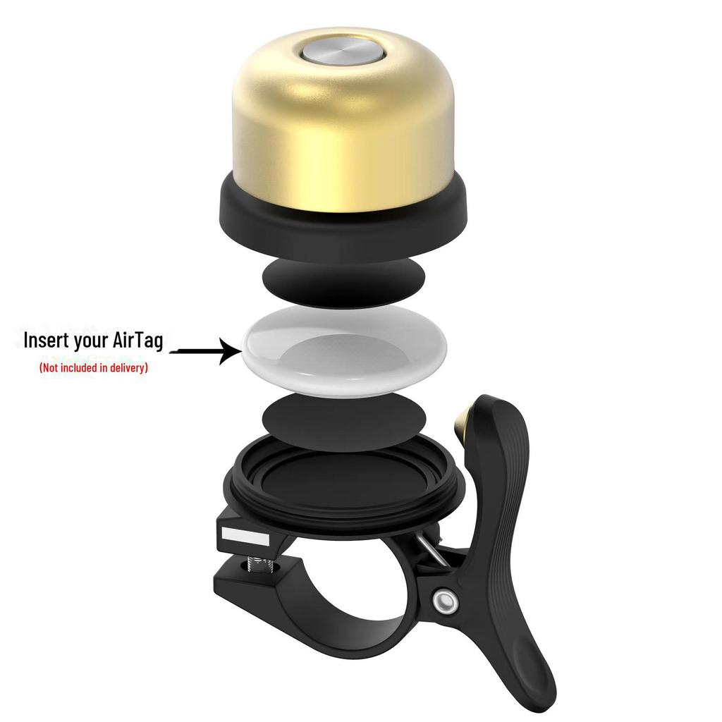 AirTag-Enabled Anti-Theft Bicycle Bell with Hidden Tracking & Positioning Device