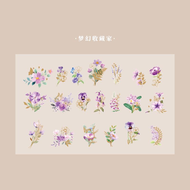 

6 Styles 40Pcs/Bag Aesthetic Flower Stickers Pack Fresh Plant Hand Account DIY Material Decorative Stationery Stickers