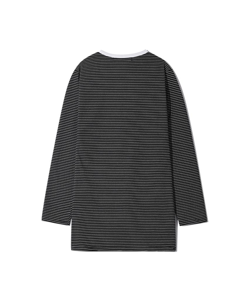 Cotton Rivers Club Striped Mini Dress (Black)
