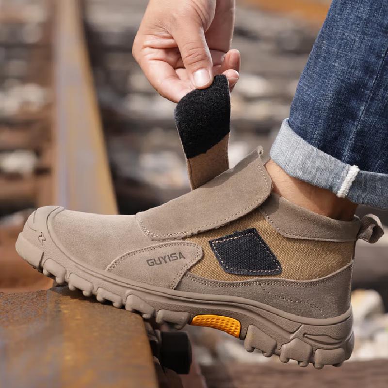 Zapatos de Seguridad para Soldador GUYISA para Hombre con Puntera de Acero 3027V