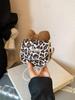 Leopard Print Cute Bow Princess Crossbody Bag for Girls - Mini Square Shoulder Bag Accessory