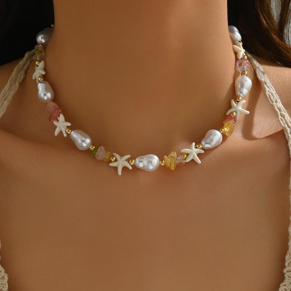 Ornamenten Schelp Zeester Ketting Zee Serie Strand Kralen Ketting Boheemse Stijl Ketting Dames