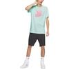 Nike T Shirts Men's Green Crew Neck Moderate Straight Fit BQ1266-336