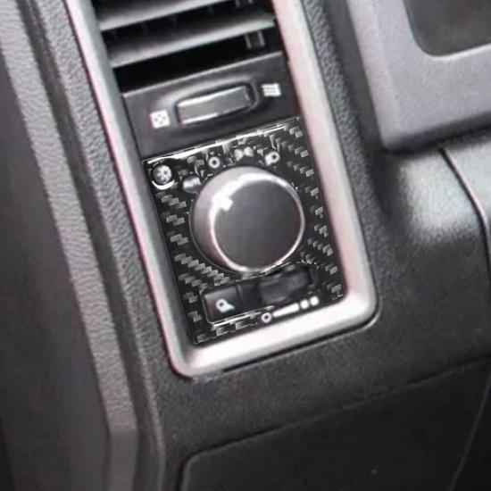 Carbon Fiber Interior Dim Light Control Cover Trim For RAM 1500 2013-18