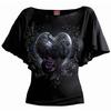 Spiral Direct Womens/Ladies Raven Heart Boat Neck Top