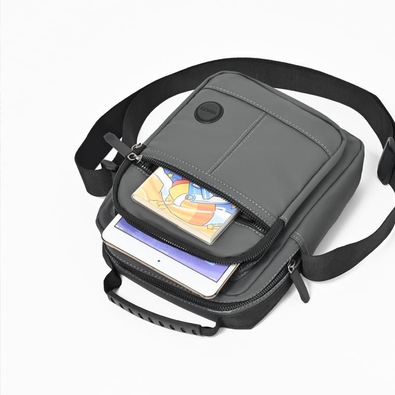 Męska Torba na Ramię Oxford Lekka Jednolity Kolor Dojazdowa Torba na Ramię Podróż Służbowa Wielowarstwowa Torba Crossbody