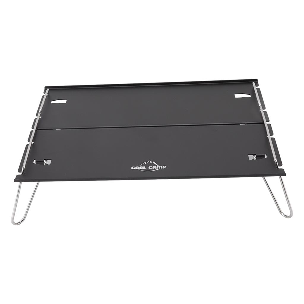 Outdoor Klapptisch Aluminiumlegierung Edelstahl Schwarz Tragbarer Picknicktisch für Camping Reisen Bergsteigen