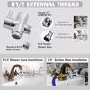 Brass Faucet Diverter Valve with Aerator, Faucet Adapter for Sink Hose Attachment, 3 Way Faucet Splitter with Male Thread Adapter, Faucet Connector