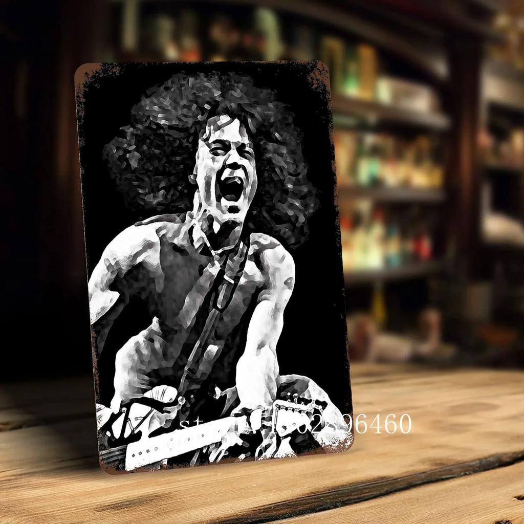 Van Halen Metal Plaques & Signs Wall Decor Vintage Tin Signs Captain Metal Poster Decor for Bar Pub Club Wall Decoration