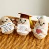 Mini Positive Energy Potatoes Hug Pocket Handmade Plush Wool Knitting Doll With Card Funny Christams Gifts Home Room Decoration