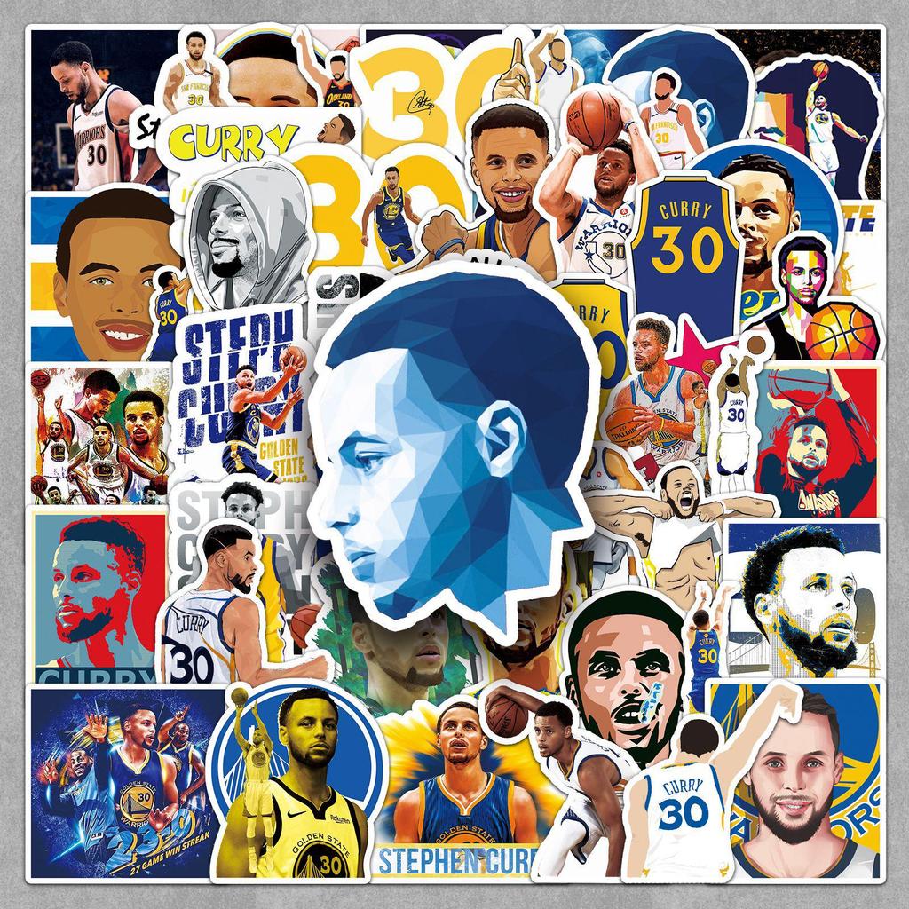 50 Curry Basketballstar-Aufkleber: Wasserdicht, Rückstandsfrei für Laptops, Gepäck, Tagebücher
