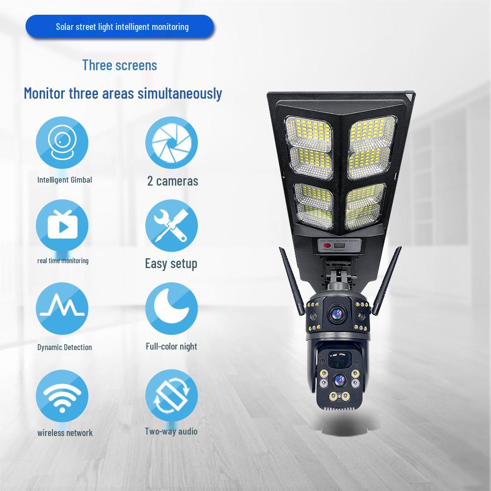 V380 Low-Power Waterproof Solar Camera with Voice Dialogue & Remote-Controlled Street Light
