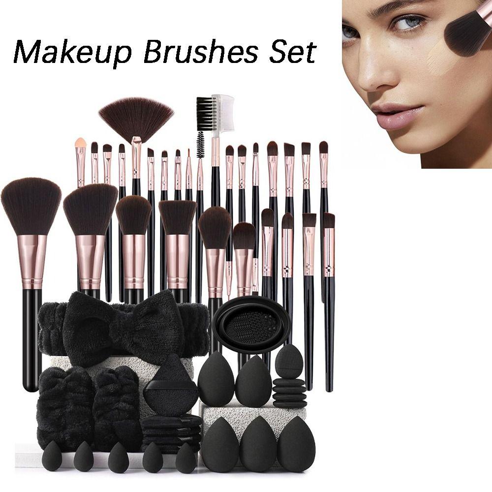 39Pcs Powder Puff Makeup Brushes Set Beauty Tool Blending Brushes Cosmetic Tool Kit Portable Foundation Brush Makeup Tool Set