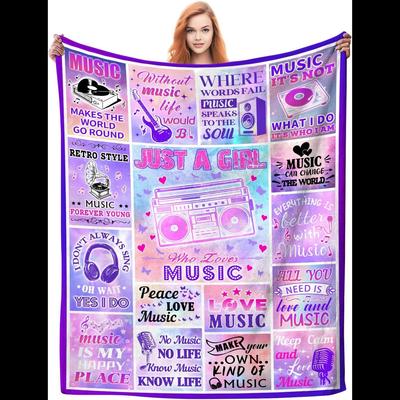 Music Lovers Ultra Soft Cozy Throw Blanket X Perfect Gifts for Men Women Music Gifts Blankets Home Textile