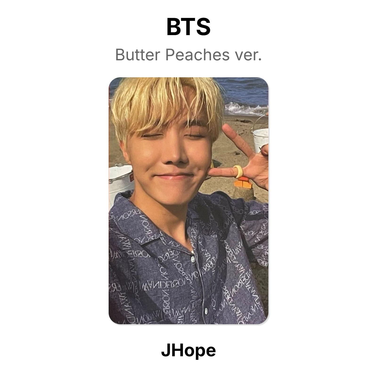 BTS Butter Версия с персиками. Официальная фотокарта J-Hope brown