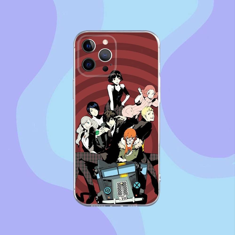 Game P-Persona 5 Phone Case For iPhone 16,15,14,13,12,11 Pro,Max,Plus,X,XS,XR,SE,Mini Transparent Silicone Soft