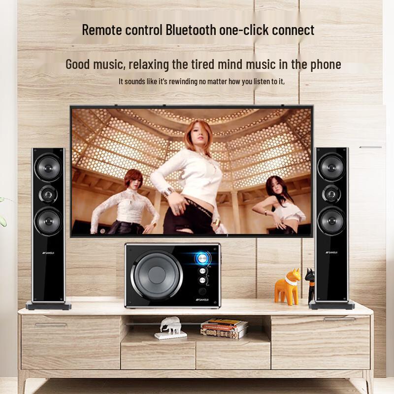 SANSUI Active Bluetooth Home Theater & Karaoke Speaker System