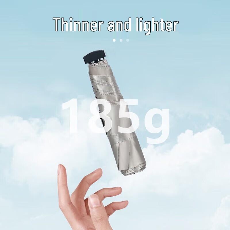 Portable Ultra-flat Six-rib Sun & Rain Umbrella