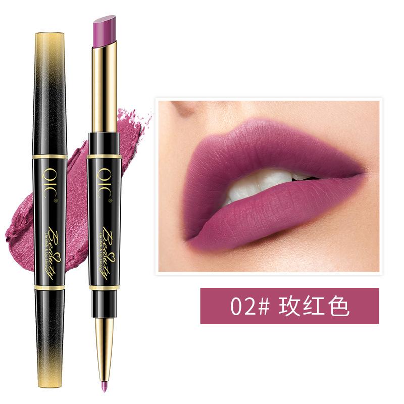 Lipstick, Lip Liner, Double-Ended Two-In-One Live Broadcast, Recommended Makeup, Rotating Lip Liner, Hook Line Drawing Lipstick