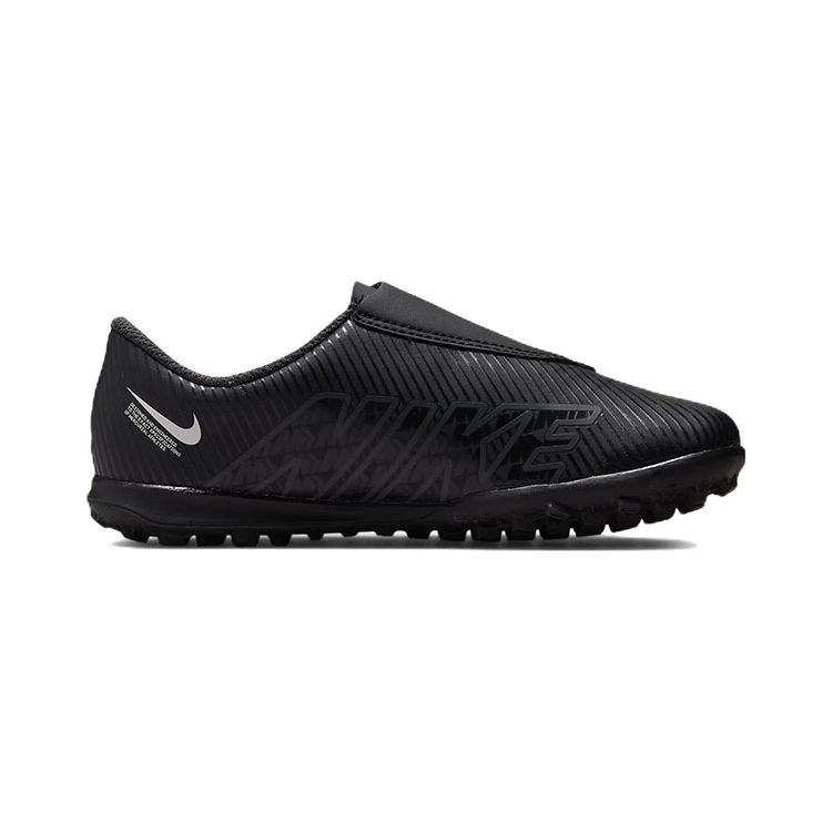 Nike Mercurial Vapor 15 Club TF Grass Velcro Durable Low-Top Soccer Shoes Kids Sneaker Black DJ5966-001