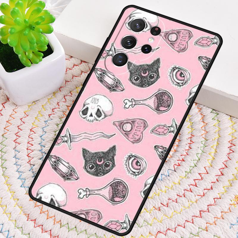 Custodia per Telefono in Silicone Goth Strega Pastello Girly per Samsung Galaxy note 10 pro S26 S25 S24 S23 S22 S21 Plus S25Ultra Capa Cover