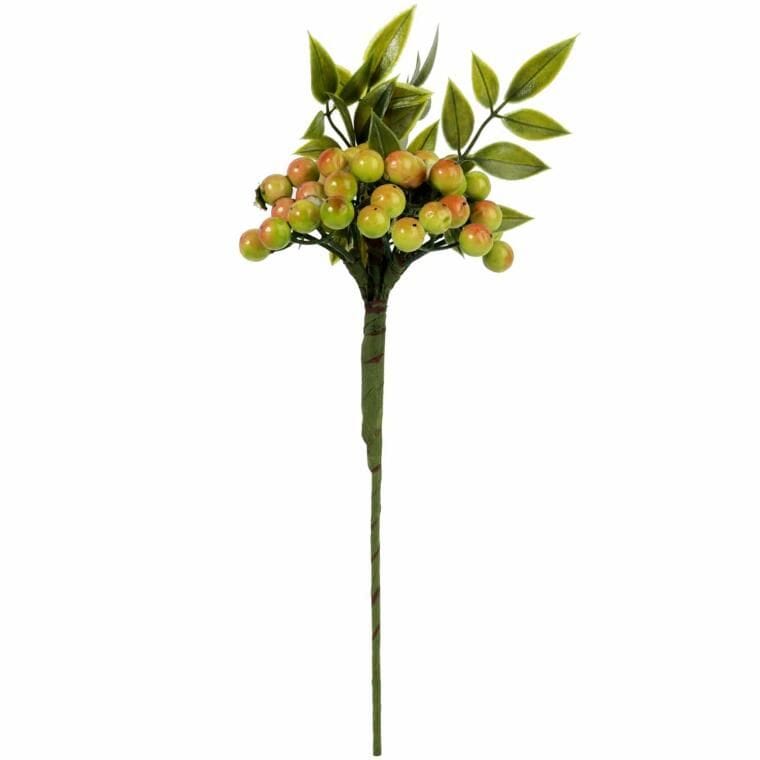 Branch with berries green balls 34 CM