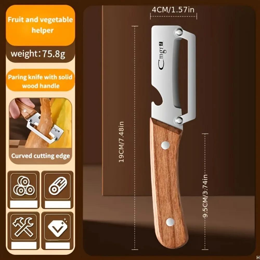 Multi-functional peeler Stainless Steel Vegetable Peeler with Wooden or Stainless Steel Handle Potato Peeler Kitchen-Specific7