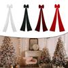 Christmas Plush Bow Decoration For Christmas Trees 15.74*78.74 Inches Outdoor Decorations Large Christmas Tree Top Bow
