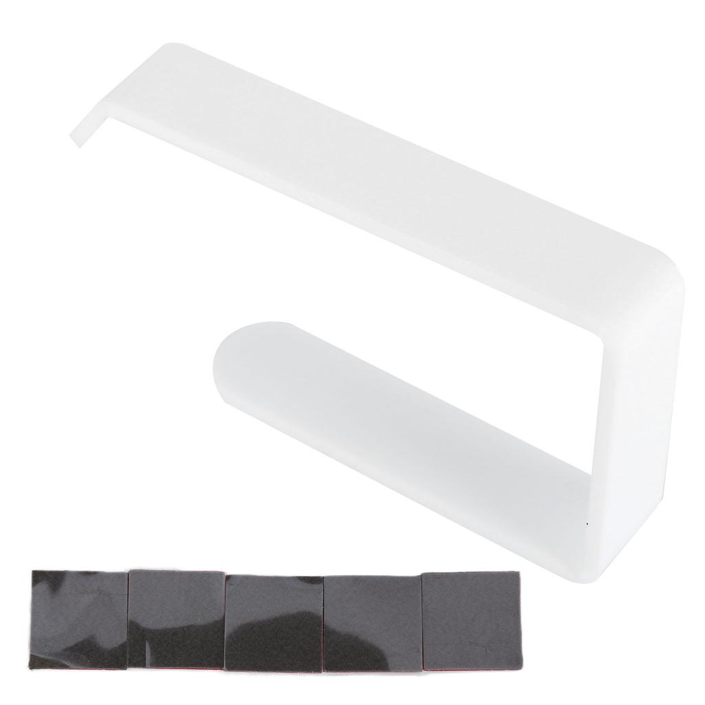 Tissue Holder Punch Free Wall Mounted Acrylic Roll Paper Hanger for Bathroom KitchenWhite