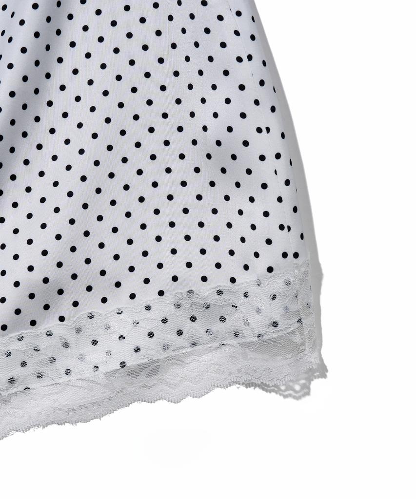 Yuhee Polka Dot Pattern Dress_White