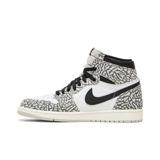 

Кроссовки Air Jordan 1 Retro High OG White Cement DZ5485-052 EU 44 серый/чёрный
