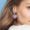 Fashion Bridal Necklace Pendant Earrings Heart Rings Pendant Jewery Party Jewelry Set Srop Earrings for Fashion Bride