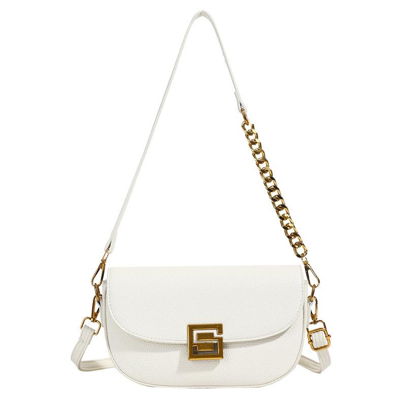 

Versatile fashion single shoulder underarm bag women s new high-end messenger small square bag simple and versatile saddle bag бежевый