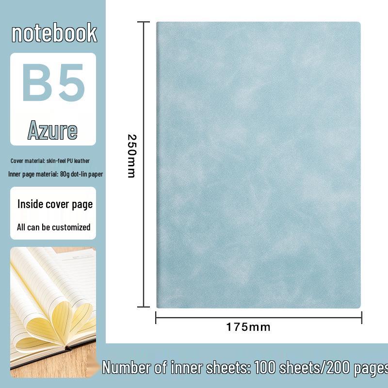 Custom Logo A5/B5 Leather Notebook Gift Set for Office Meetings
