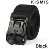 Outdoor Tactical Belt for Men Adjustable Military Work Belt Durable Nylon Canvas Belt Heavy Duty Waist Belt for Hiking Camping