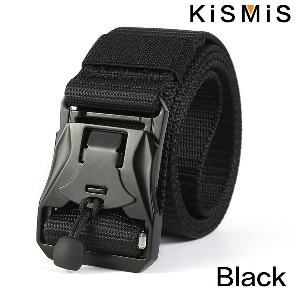 Outdoor Tactical Belt for Men Adjustable Military Work Belt Durable Nylon Canvas Belt Heavy Duty Waist Belt for Hiking Camping