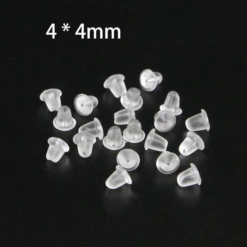 Silicone Ear PlugsTransparent Plastic Silicone Leather Ear Plugs Ear Caps Rear Ear Rings Anti-drop Ear Buckles Rubber Plug Tips