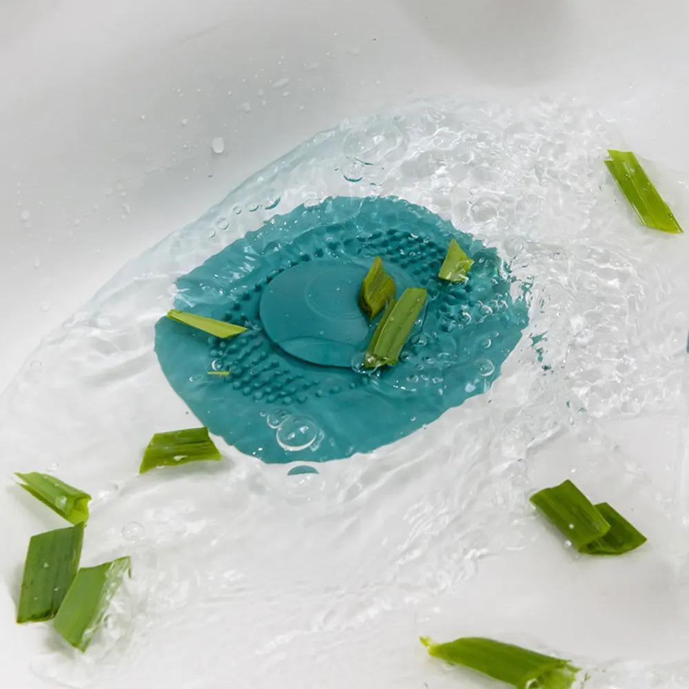 Neuer tragbarer Abflussstopfen Küchenspüle Stopfen Abflussstöpsel Bodenablauf Haarfänger Badewannenfänger Spülen Sieb Abdeckung Werkzeug