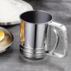 Stainless Steel Flour Sifter with Handle Mesh Cooking Accessory Double Layer