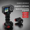 Magnetic Quick Release Base For DJI OSMO ACTION 6/Osmo Nano 1/4 Screw Cold Boot Expansion Bracket Camera Accessories